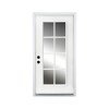 Wooakway 36"W*80"H 8-Lite Exterior Frosted Glass Prehung Front Entry Door Primed Interior Fiberglass Entrance Door - 4 of 4