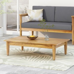 GDFStudio Plumb Outdoor Acacia Wood Coffee Table - 1 of 4