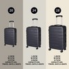 Luggage Set of 3, Suitcases with Spinner Wheels Hardside Expandable Luggage Suitcase Set with TSA Lock for Travel-Black - 4 of 4