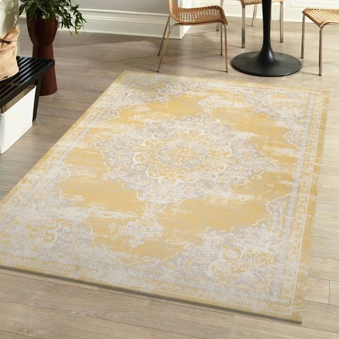 Jonathan Y Alhambra Ornate Medallion Modern Yellow/cream 4 Ft. X 6 Ft ...