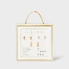 14K Gold Plated Cubic Zirconia Heart Stud Earring Set 3pc - A New Day™ Gold: Sterling Silver, Nickel-Free - 3 of 3