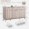 60" Buffet Sideboard Cabinet, Fluted Coffee Bar Table with 3 Drawers & 4 Doors, Modern Sideboard for Dining Room, Living Room - 4 of 4