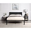 Queen Size Metal Platform Bed with Headboard for Bedroom - 3 of 4
