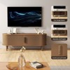 AEELLEEA TV Stand MDF Mid Century Modern Media Console Table Entertainment Center with Storage Handle Door for Living Room Office Walnut - 2 of 4
