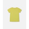 Deux par Deux Boy Organic Cotton Tee Lime Green and Blue Vespa - 3 of 4