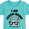 Girls' - Instant Message - I Am Legen-Dairy Fitted Short Sleeve Graphic T-Shirt - 2 of 4