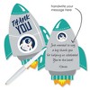Big Dot of Happiness Blast Off to Outer Space - Shaped Thank You Cards - Rocket Ship Baby Shower Birthday Party Thank You Cards & Envelopes -Set of 12 - 2 of 4