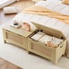 Storage Chest, Toy Chest for Boys Girls, Kids Wood Large Toy Box, Storage Bench with Safety Hinge, Farmhouse Storage Trunk - 3 of 4