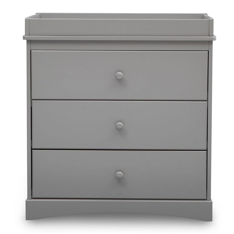 Delta Children Skylar 3-Drawer Dresser with Changing Top and Interlocking Drawers - Gray, 1 of 16