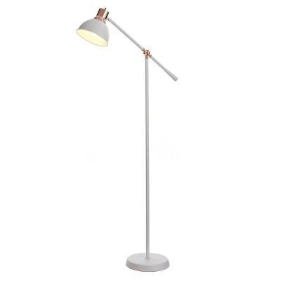 Minimalist White Metal Adjustable Task Floor Lamp
