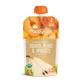HappyBaby Clearly Crafted Squash Pears & Apricots Baby Food Pouch - 4oz
