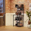 Kitchen Baker Rack, Industrial Kitchen Storage Rack with Power Outlet, Freestanding Microwave Oven Stand, Coffee Bar Table for Dining Room - 4 of 4