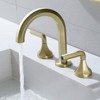 Cobbe Bathroom Sink Faucet for Vanity 3-Hole Installation Double Handle 8-Inch Widespread Brushed Gold - 3 of 4