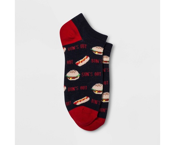 Women's "Suns Out Buns Out" Low Cut Socks - Navy Blue One Size
