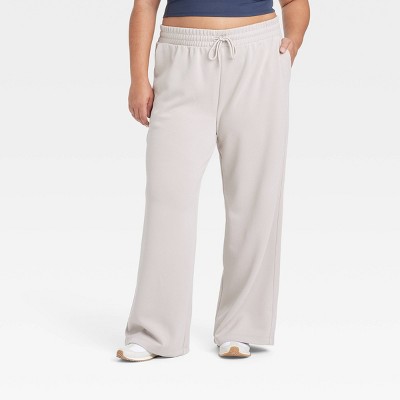 Women's Airy Sleek Ribbed High-rise Wide Leg Pants - All In