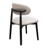 Sapphtopaz Modern Dining Chairs with Curved Back Cotton-Linen Upholstered Kitchen Chair with Wood Legs Armless Chair for Dining Room - 4 of 4