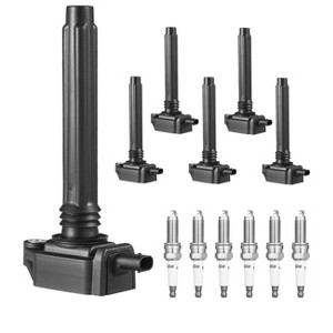 VEVOR Ignition Coil Pack and Spark Plugs, Set of 6, Compatible with Dodge Grand Caravan Charger Durango Journey Avenger Challenger Jeep, Black - 1 of 4