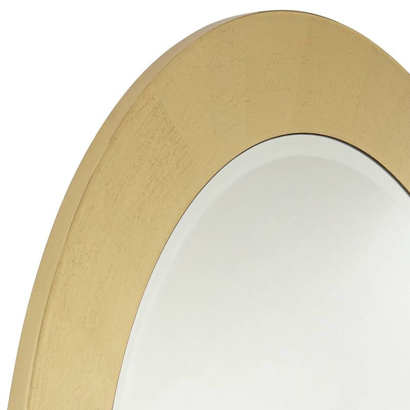 Noble Park Valera Round Vanity Decorative Wall Mirror Modern Beveled Glass Glossy Gold Foil Frame 31 1/2" Wide for Bathroom Bedroom Home House Office, 3 of 8