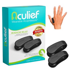 Aculief Acupressure Headache, Migraine, Tension Relief Wearable – Supporting Acupressure Relaxation - 2 Pack (Small, Black) - 1 of 4