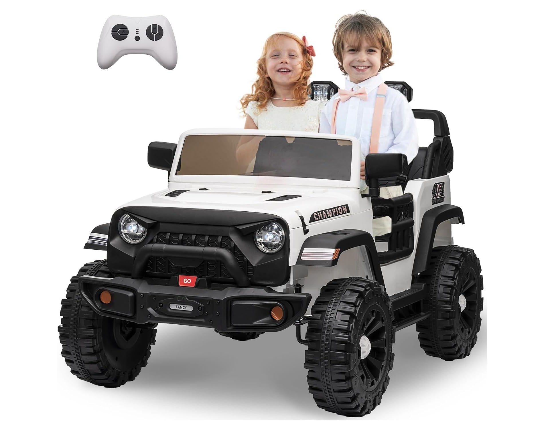 2 Seater Ride On Jeep Car, 24V/7AH Kids Battery Powered Vehicles w/Parent Remote Control, 2x200W Powerful Motor