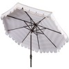 Maui Single Scallop Striped 9Ft Crank Push Button Tilt Umbrella - PAT8011 - Safavieh - 4 of 4