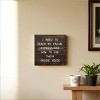 Slickblue Funny Facial Expression Wood Sign – Inside Voice Quote – 7x7 Rustic Wall Decor, Color Options - 2 of 3