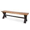 Christopher Knight Home 2pc Sunny Outdoor Acacia and Iron Dining Bench Teak/Rustic Metal - 4 of 4