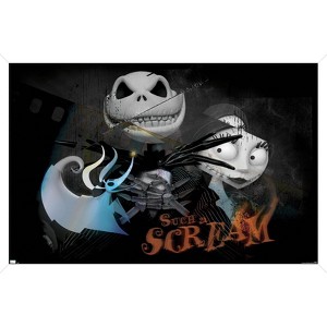 Trends International The Nightmare Before Christmas - Distorted Scream Framed Wall Poster Prints - 1 of 4