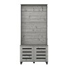 Galano Brantford Hall Tree with Bench and Shoe Storage in Knotty Oak, Gray, Dusty Gray Oak - 2 of 4