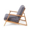 CAVINAS Outdoor Acacia Wood Patio Club Chairs with Soft Foam Cushion,Wooden Patio Furniture for Garden,Backyard,Balcony - 3 of 4
