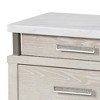 Royal Hampton Nightstand, 3 Drawers, White Marble Top, 29 Inch - 3 of 4