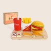 Freniland - Wooden Fast Food Play Set for Toddlers- Burger, Fries, Cola, Chicken and Tray,Pretend Food Toy for Ages 18 Months+ - 4 of 4