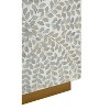 HDZNVF 14x14x18 inch Square Accent End Table with White Shell Finish and Gold Pedestal Base - 4 of 4