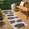 JONATHAN Y Allison Classic Beach Stripe and Monstera Leaf Indoor/Outdoor Area Rug - 2 of 4