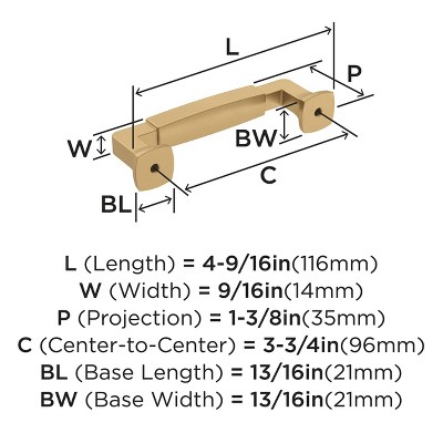 Champagne Bronze Matte Cabinet Drawer Pull with Mounting Hardware