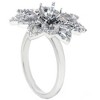 Pompeii3 3/4ct Diamond Flower Ring Setting 14K White Gold - 2 of 4