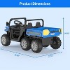24V Electric Ride On Dump Truck for Kids, 4x75W Motors, 7AH Battery, Remote Control, LED Lights, Music, Cargo Bed - 2 of 4