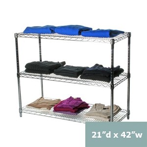 Shelving.com Chrome Wire Shelving with 3 Tier Shelves - - 1 of 3