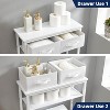 MaseiKar 2-Tier Over The Toilet Storage with 2 Fabric Drawers, Freestanding Above The Toilet Storage Cabinet,White - 3 of 4