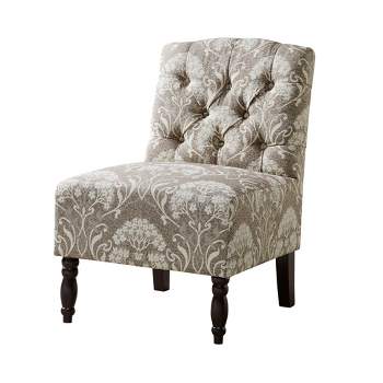 Alyssa Tufted Armless Chair - Taupe