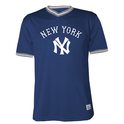 MLB New York Yankees Men's Short Sleeve V-Neck Jersey - S