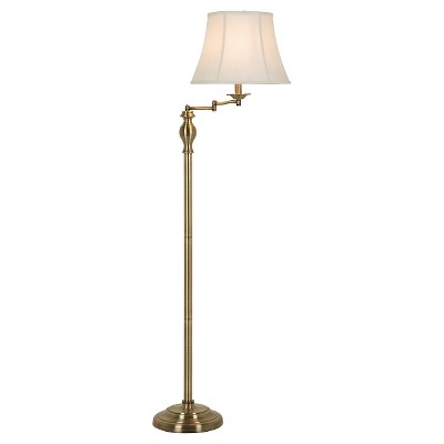 antique brass swing arm table lamp