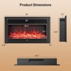 Costway 36" Electric Fireplace Insert 1500W Recessed Fireplace Heaterwith Remote Control - 3 of 4