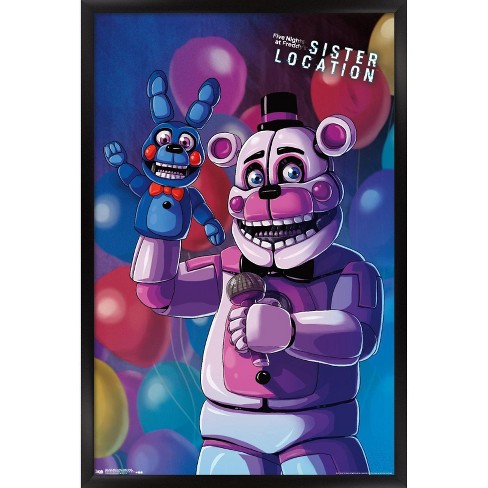 Trends International Five Nights At Freddy's Movie - Freddy One Sheet  Framed Wall Poster Prints White Framed Version 22.375 X 34 : Target