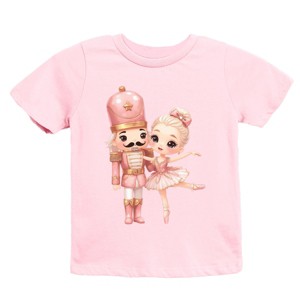 Pink Nutcracker Ballerina - Youth Short Sleeve Graphic T-Shirt and Toddler Short Sleeve Graphic T-Shirt - 1 of 3