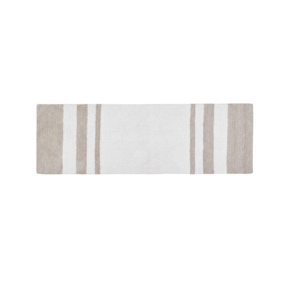 24inx72in Spa Cotton Reversible Bath Rug Taupe Brown