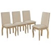 Modern Dining Chairs Set of 4 Upholstered Dining Chair with Wood Legs for Dining Room and Kitchen with Nailhead-Tanpinhause - 2 of 4