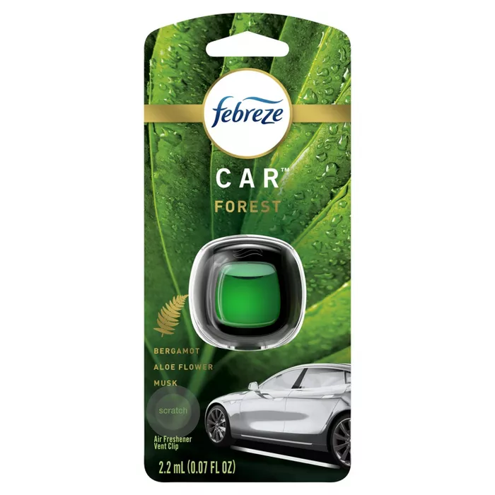 Febreze Car Odor-Eliminating Air Freshener Vent Clip - Forest - 1ct
