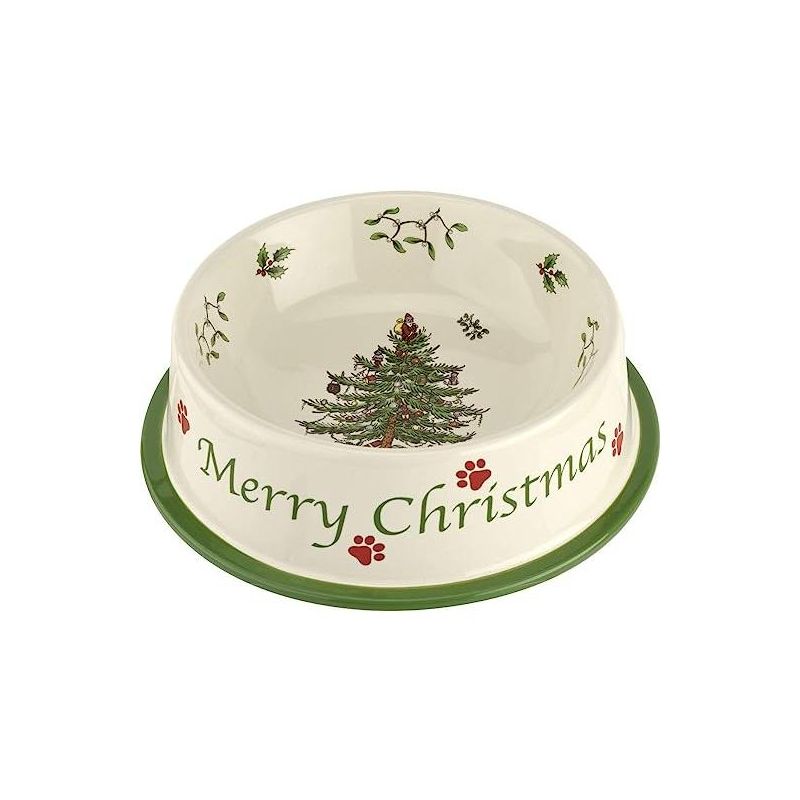 Spode Christmas Tree Pet Bowl 8.4", 1 of 4