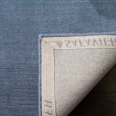 Denim Blue 6' x 9' Tufted Wool and Viscose Area Rug
